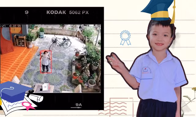 Đoạn clip em bé khoe giấy khen với bố qua camera khiến ai xem cũng xúc động