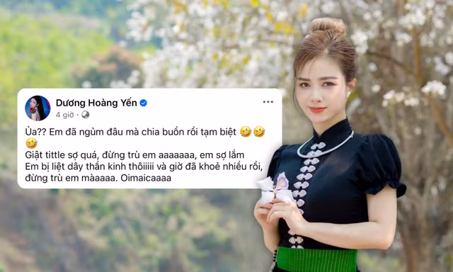 Dương Hoàng Yến bức xúc trước thông tin thất thiệt về tình trạng sức khỏe
