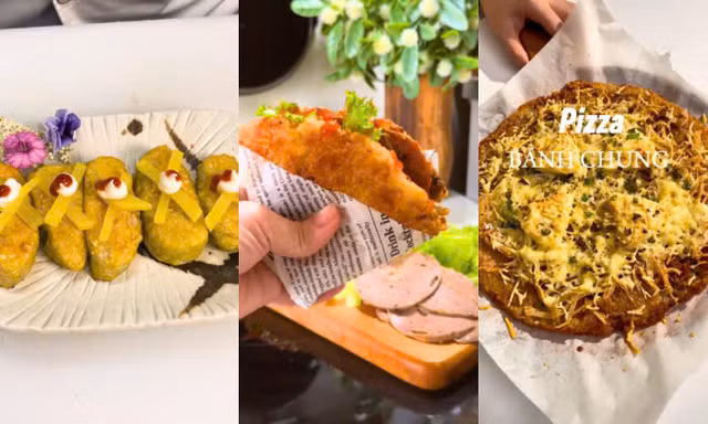 Muôn kiểu “hô biến” bánh chưng, bánh tét thừa sau Tết thành món lạ miệng