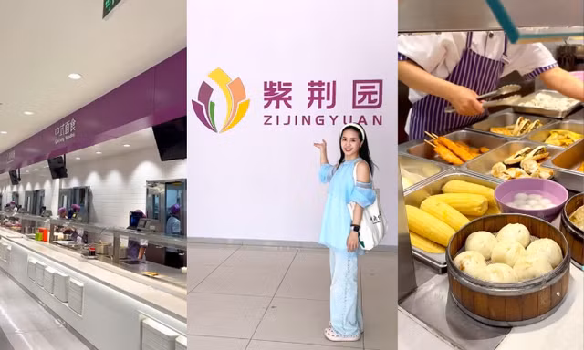 Theo chân diễn viên Thiên Tú khám phá căng-tin trường Đại học top 1 Trung Quốc