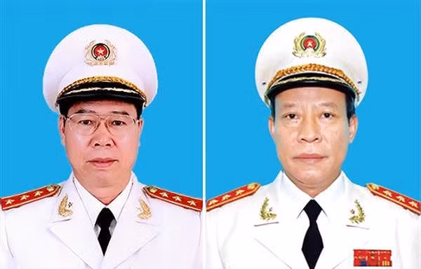 Thương tướng Bùi Văn Nam (bên trái) và Thượng tướng Lê Quý Vương
