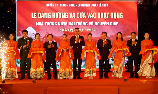 Khánh thành Nhà tưởng niệm Đại tướng Võ Nguyên Giáp tại quê nhà