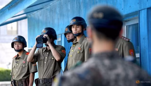 Ở khu phi quân sự giữa Triều Tiên và Hàn Quốc. (Ảnh: Reuters)