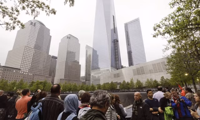 Khu vực tưởng niệm sự kiện 11/9 tại New York. (Ảnh: AP)