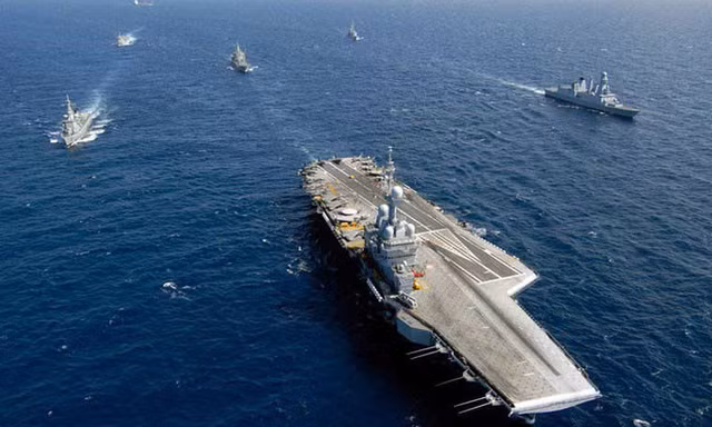 Tàu sân bay Charles de Gaulle. (Ảnh: AP)