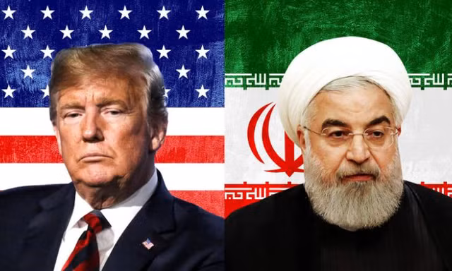 Tổng thống Mỹ Donald Trump và Tổng thống Iran Hassan Rouhani