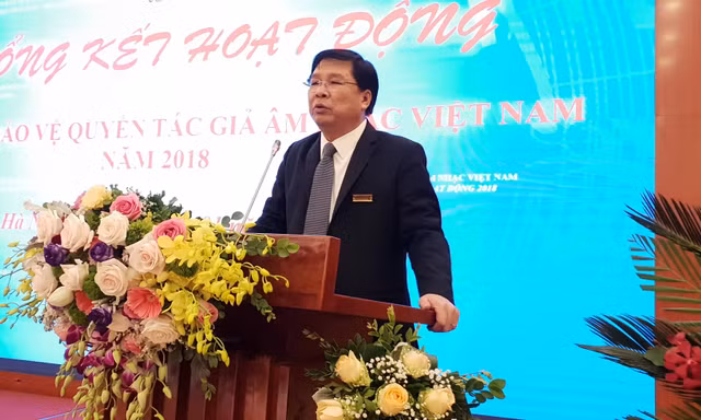 Nhạc sỹ Đinh Trung Cẩn, Tổng Giám đốc VCPMC thông báo kết quả hoạt động năm 2018