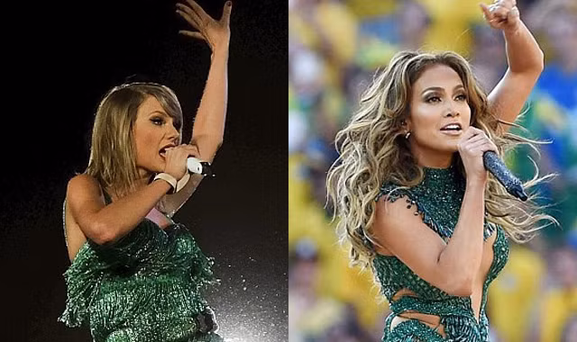 Taylor Swift nhái trang phục diễn của Jennifer Lopez?