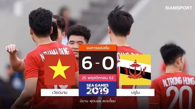 Báo Thái Lan: ‘Đức Chinh lập poker, U22 Việt Nam thắng dễ Brunei’