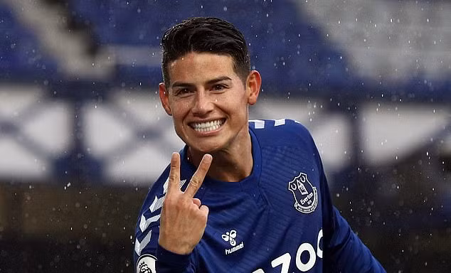 James Rodriguez tìm lại niềm vui ở Everton.