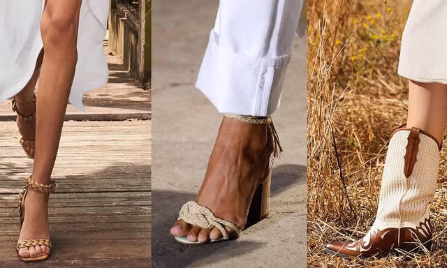 Denim và đan dệt - hai chất liệu "hot" nhất Xuân Hè năm nay, phủ sóng đến cả xu hướng giày