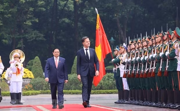 Thủ tướng Phạm Minh Chính chủ trì Lễ đón Thủ tướng Hà Lan Mark Rutte