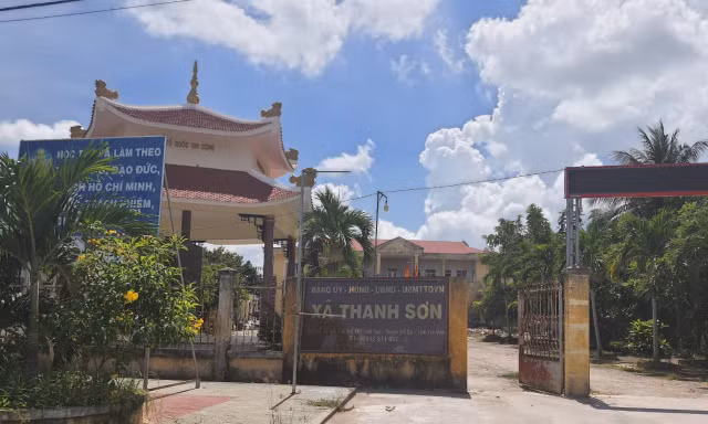 UBND xã Thanh Sơn, nơi có nhiều cán bộ dính sai phạm