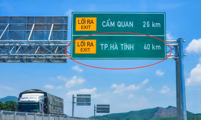 Biển báo địa danh ‘lạ’ trên cao tốc Hà Tĩnh được trả lại tên