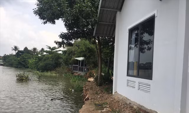 Khu vực sạt lở tại thành phố Biên Hòa