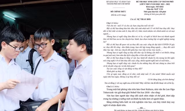 Thi HSG môn Văn lớp 9 TP.HCM về chủ đề "Sự thay đổi", Gen Z nhận xét: "Đề hay nhưng khó"
