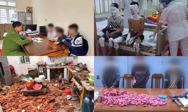 Liên tiếp phát hiện các nhóm học sinh tự chế pháo nổ nguy hiểm