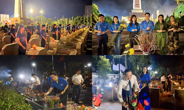 Đoàn viên, thanh niên trên cả nước dâng hương, thắp nến tri ân các Anh hùng Liệt sĩ