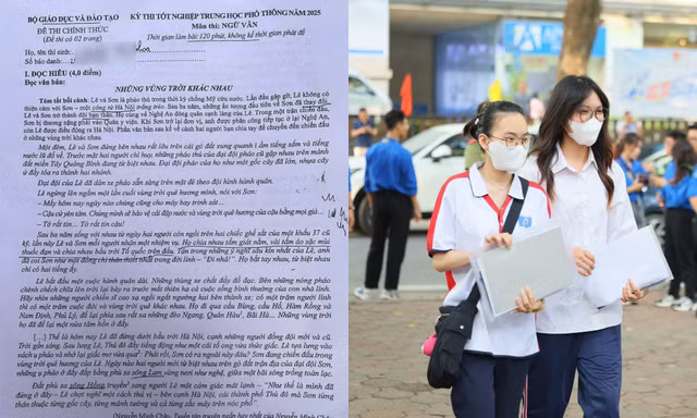 Đề thi Văn tốt nghiệp THPT: Tình yêu quê hương đất nước, khơi dậy tinh thần dân tộc