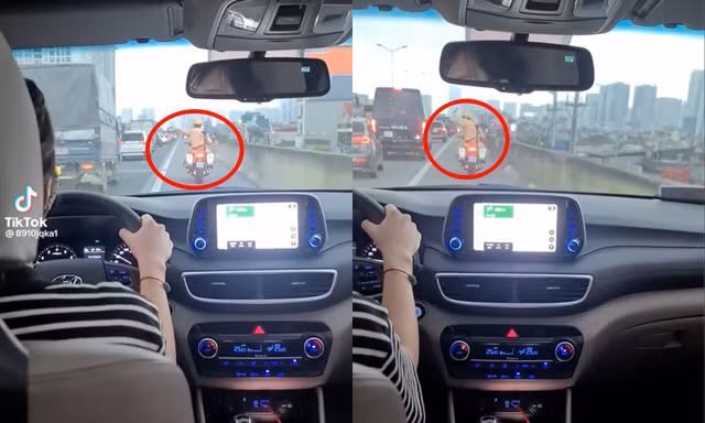 Clip CSGT dẫn đường cho đôi vợ chồng đưa con đi cấp cứu nhận mưa lời khen từ cộng đồng mạng