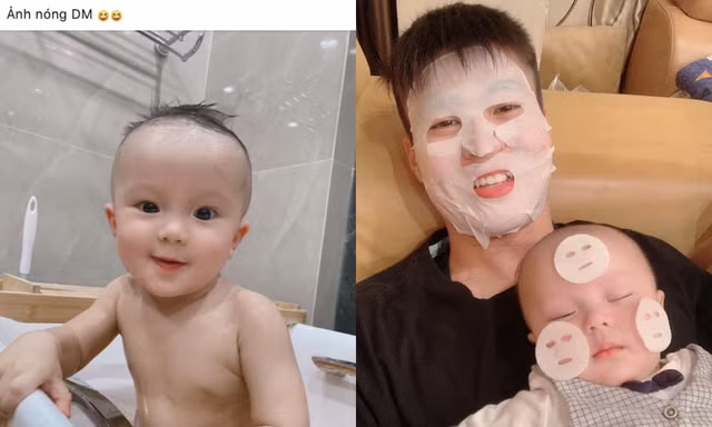 Cầu thủ Duy Mạnh đăng ảnh của bé Ú 9 tháng tuổi, dân mạng xuýt xoa vì quá dễ thương