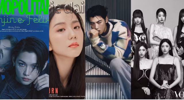 Bìa khai niên của dàn idol K-Pop: IVE kiêu sa như tiểu thư quý tộc, Jisoo BLACKPINK hóa nàng thơ
