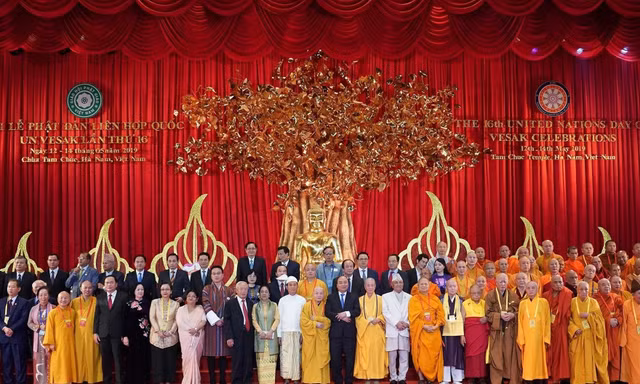 1.600 đại biểu từ 115 quốc gia tham gia Đại lễ Vesak 2019 tại chùa Tam Chúc, Hà Nam. Ảnh: Như Ý