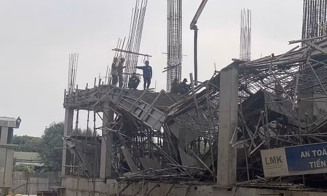 Vụ sập sàn bê tông tại Trung tâm Thương mại đang thi công: Nhà thầu nói gì?