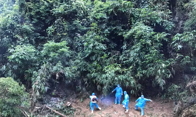 Hiện trường tìm thấy thi thể cháu bé