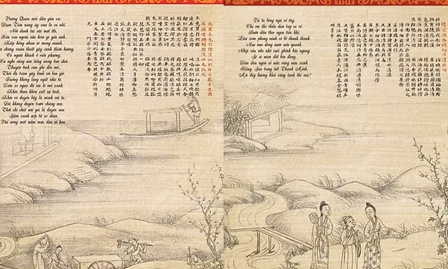 Bộ lịch đặc biệt có bản chép tay 'Truyện Kiều' của hoàng gia triều Nguyễn