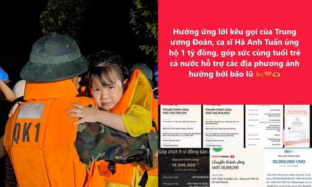 Dàn sao Việt "tiếp sức" đồng bào vùng bão lũ vượt qua khó khăn