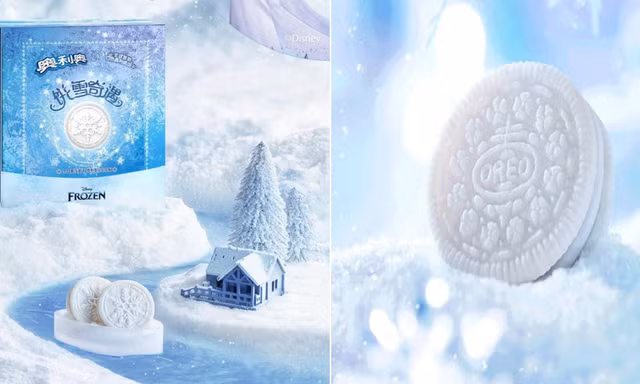 Xoay bánh, nếm kem, chấm sữa và đóng băng cả thế giới với Oreo phiên bản bông tuyết Frozen