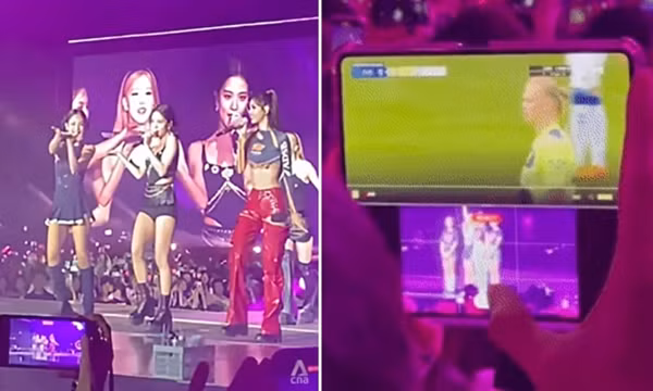 Màn hình điện thoại của một fan đi xem BLACKPINK ở Singapore khiến ai cũng bật cười