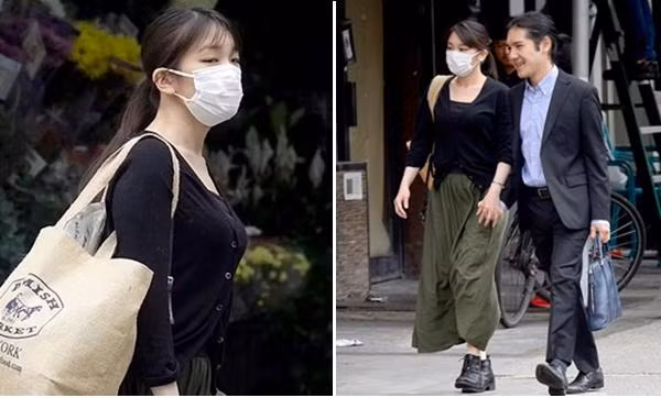 Giữa nhiều đồn đoán về khó khăn tiền bạc, cựu Công chúa Mako xuất hiện vui vẻ bên chồng