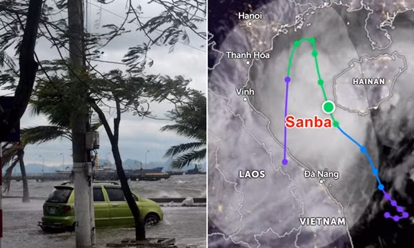 Cơn bão số 5 (bão Sanba) đang mạnh lên khi vào Vịnh Bắc Bộ, dự báo hôm nào đổ bộ?