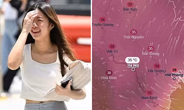 Miền Bắc sắp có đợt nắng nóng diện rộng, một số nơi nhiệt độ lên đến 38 độ C