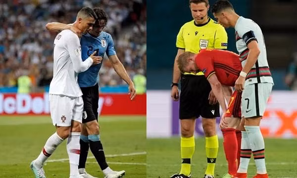 Là người đầu tiên có mặt khi cầu thủ đội bạn bị đau, Cristiano Ronaldo là một huyền thoại