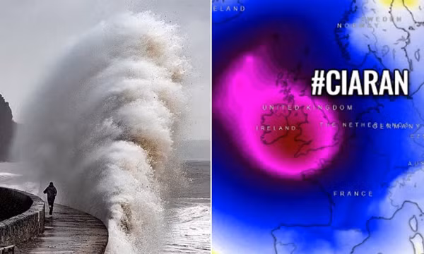 Cơn bão Ciaran được gọi là “quả bom thời tiết” do những điểm khác thường đến thế nào?
