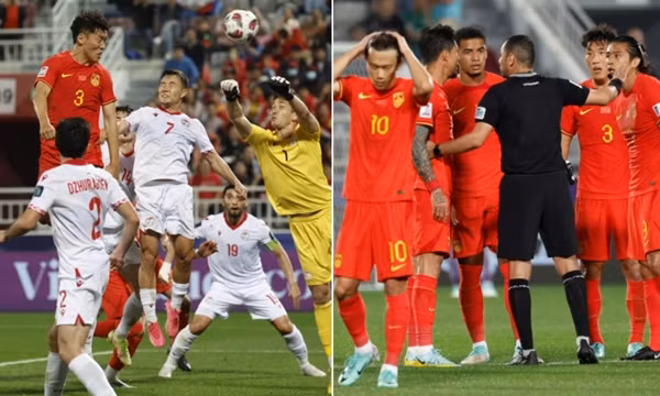 Bàn thắng của ĐT Trung Quốc bị hủy trong trận đấu với ĐT Tajikistan là đúng hay sai?