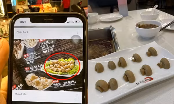 Đĩa nấm ở nhà hàng lẩu khác xa ảnh thực đơn, đúng nghĩa “chỉ mang tính minh họa”