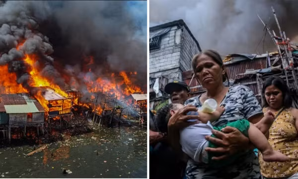Video hỏa hoạn kinh hoàng lan rộng, thiêu rụi 1.000 ngôi nhà ở Philippines
