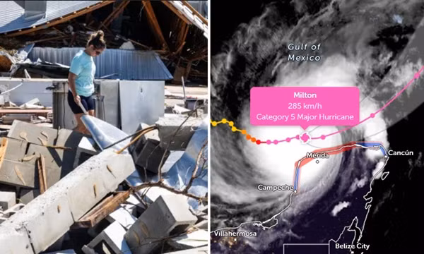 Siêu bão Milton trở thành cơn bão mạnh nhất thế giới 2024, thách thức các giới hạn