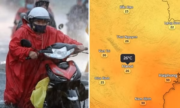 Gió Đông Bắc đang về khiến nhiều nơi mưa to, nhiệt độ Hà Nội sẽ giảm bất ngờ