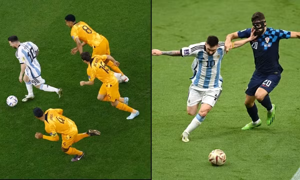 Khả năng qua người và kiến tạo của Messi năm 13 tuổi hóa ra giống y như ở World Cup 2022