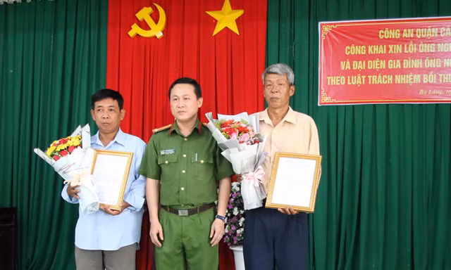 Công an tổ chức xin lỗi, bồi thường vụ án oan sai kéo dài hơn 20 năm