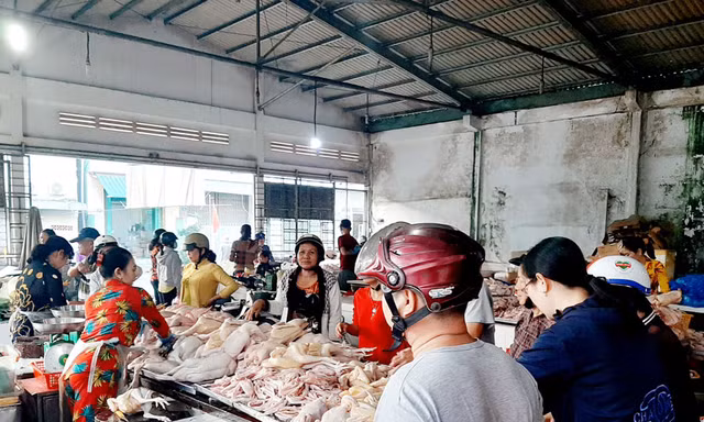 Chen chân mua gà cúng mùng 3 Tết ở miền Tây