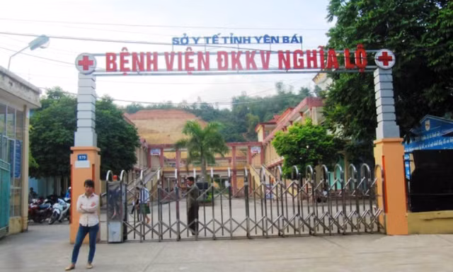 Bệnh viện Đa khoa Nghĩa Lộ, nơi 3 bệnh nhận Trung Quốc đang được điều trị cách ly.