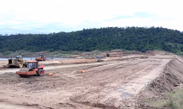 Dự án công trình thuỷ lợi hồ chứa nước Ia Rtô vẫn đang thi công