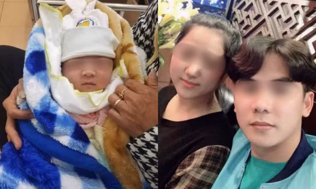 Bé sơ sinh được nhận nuôi và chị N.T.T.T và chồng trước khi mất tích 