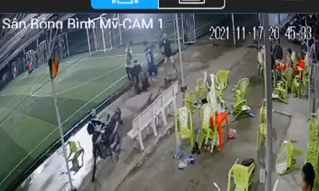 Hiện trường vụ việc. Ảnh camera ghi lại